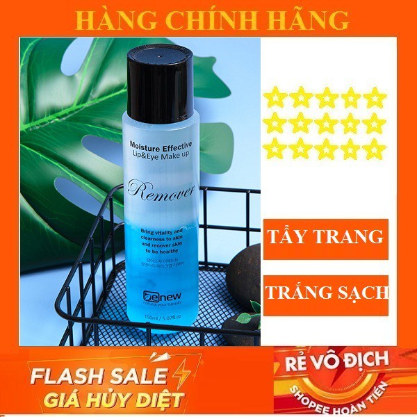 BUÔN/ SỈ Nước tẩy trang trắng sạch da mặt và mắt môi BENEW LIP EYE Hàn quốc 150ml/Chai - MỸ PHẨM CHÍNH HÃNG