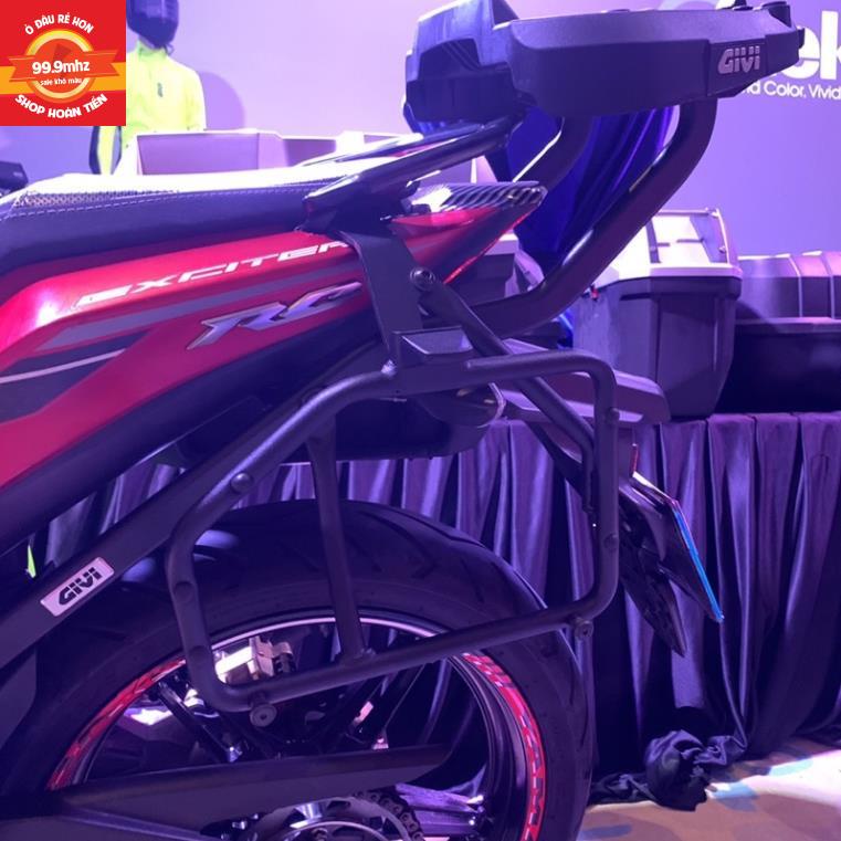 Baga Exciter 155 Givi Mẫu HRX Chịu Lực Cao Có Đế Gắn Thùng Và Đèn Hậu Stop