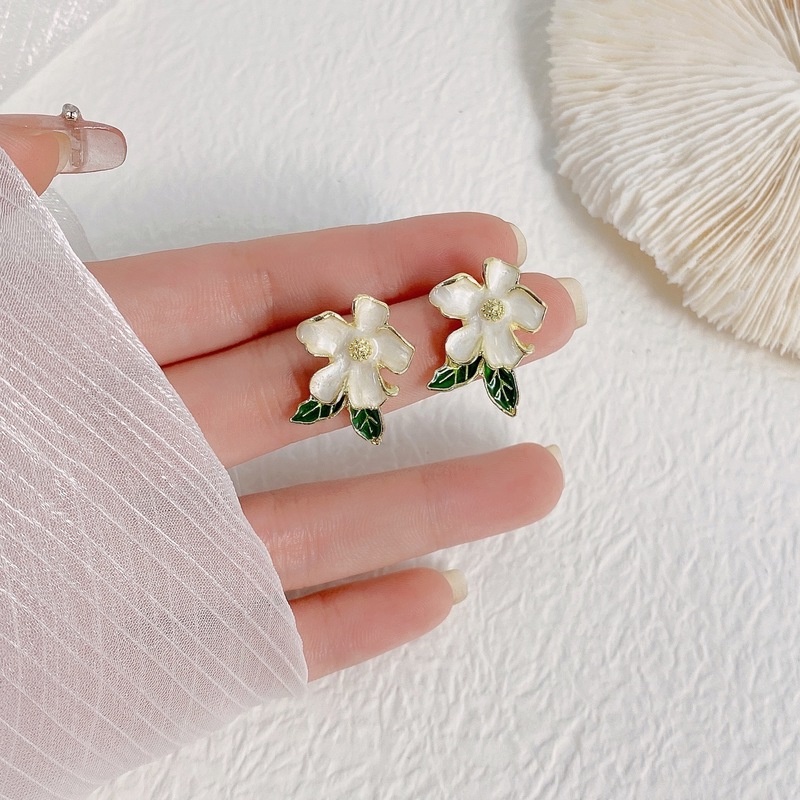 Bông Tai Mạ Bạc 925 Hình Hoa Thanh Lịch Cho Nữ