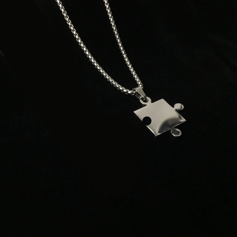 Dây chuyền thép titan 22286 phối mặt phong cách harajuku cho cặp đôi