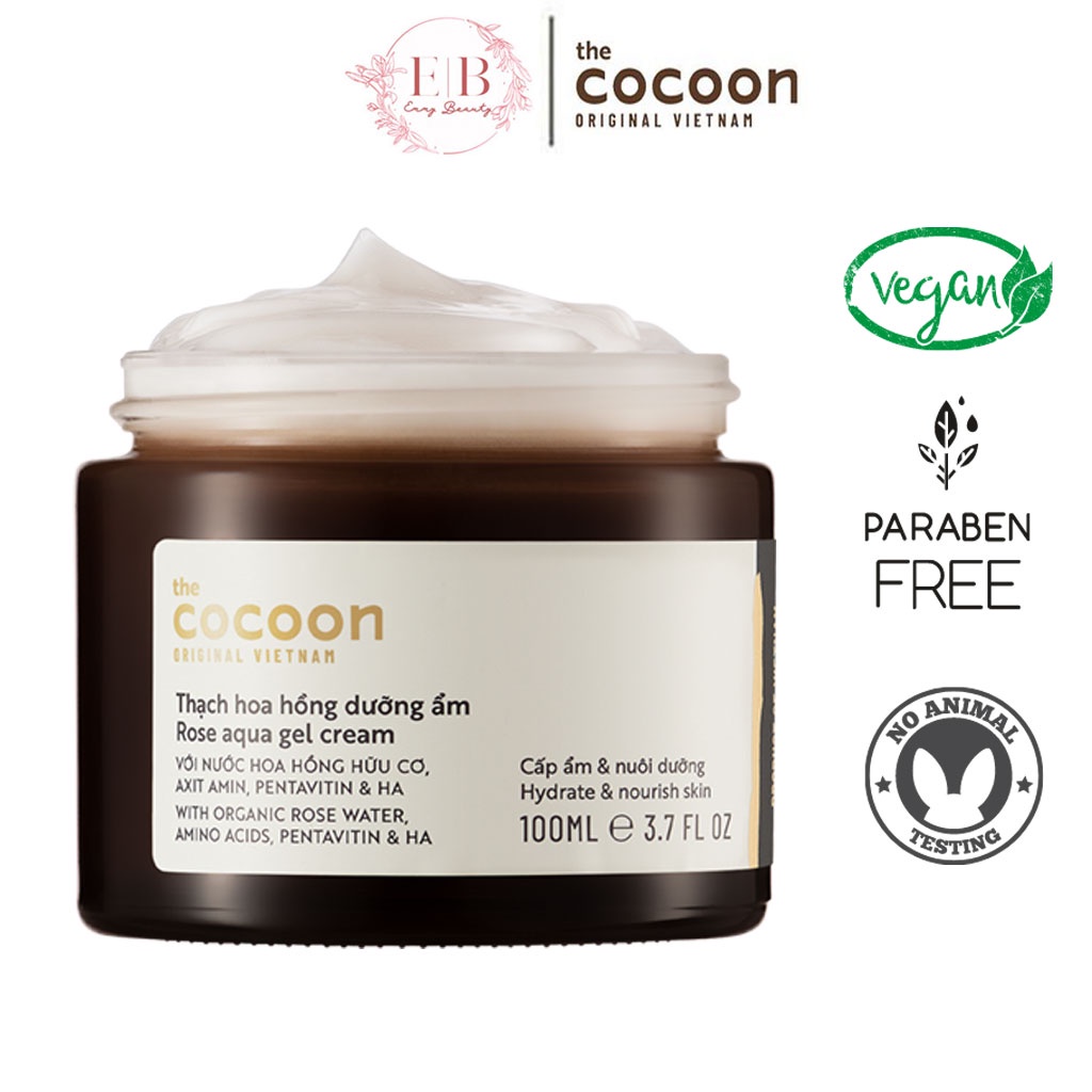 Big Size Thạch Hoa Hồng Dưỡng Ẩm Da Cocoon 100ml