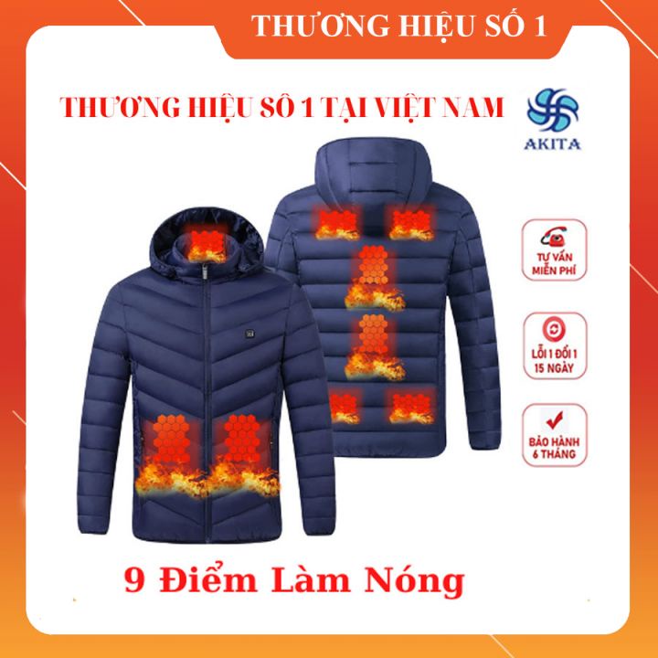 [ Hàng Siêu Cấp ] Áo Sưởi Akita Nhật Bản (9 Điểm Nóng) - Áo Sưởi Ấm - Áo Phao Sưởi Ấm - Áo Phao Nam 