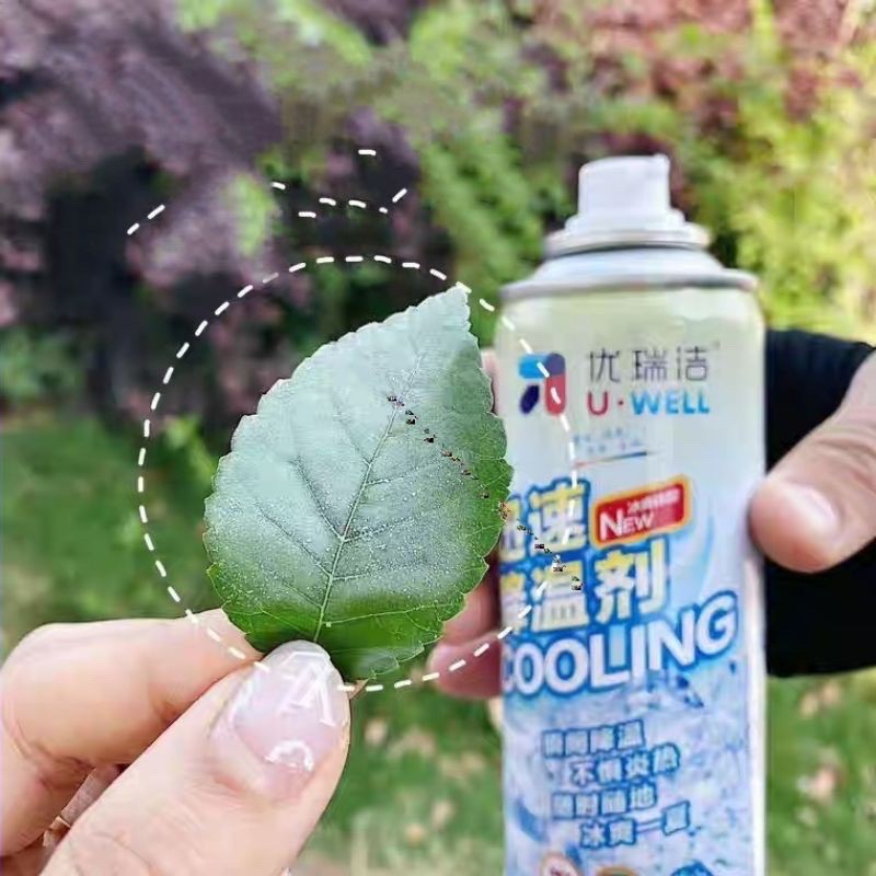 Bình xịt lạnh U-Well làm mát hạ nhiệt độ bề mặt tức thì, làm lạnh yên xe máy, ghế ô tô nén khí siêu thơm