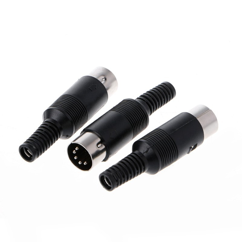 3 Đầu nối cáp cắm 5 chân với tay cầm bằng nhựa DIN