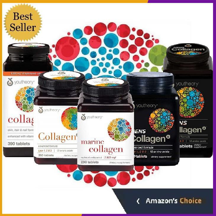 Collagen Youtheory Type 1 2 & 3 +C super collagen tuyp 1&3 for men hair skin nails