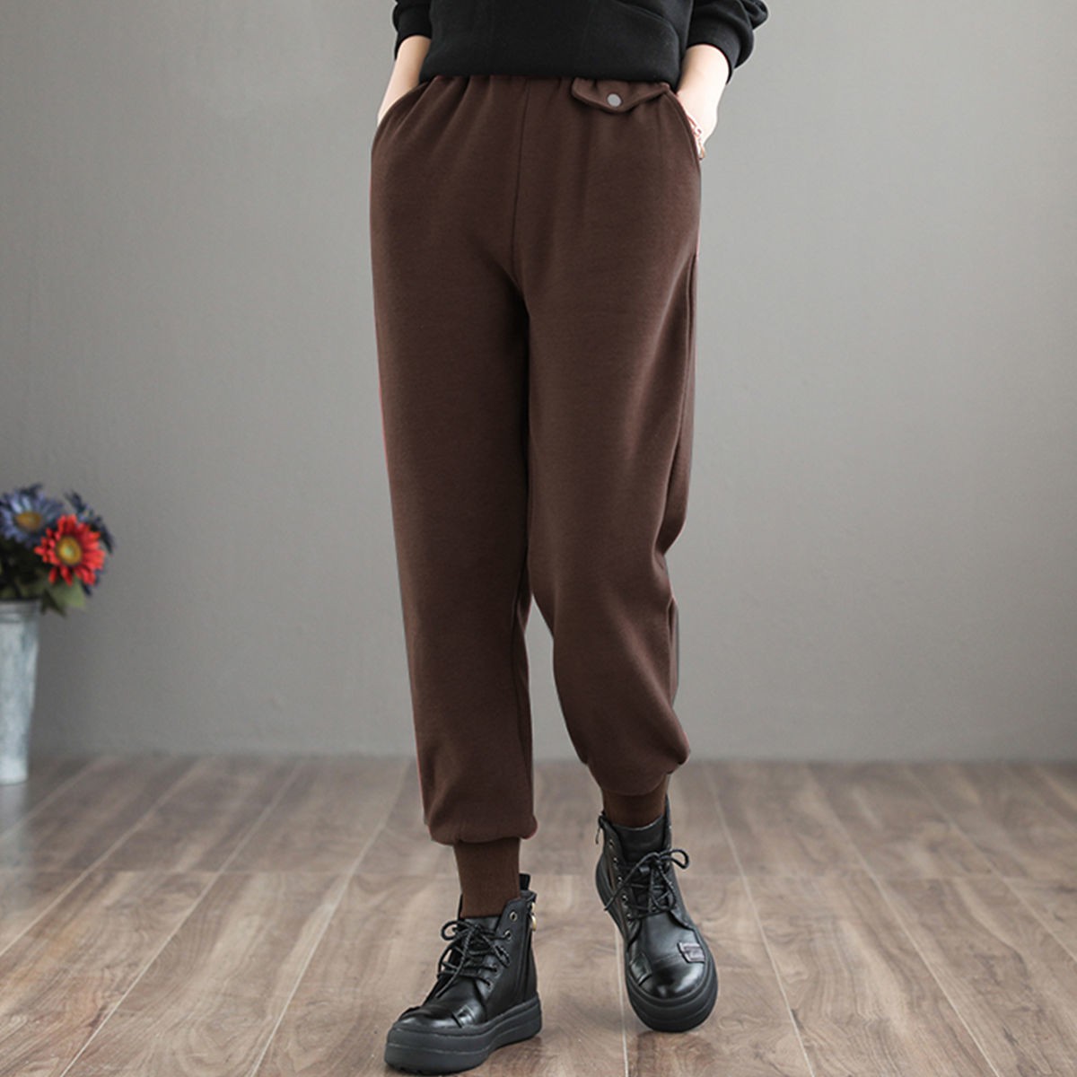 Quần Dài Thể Thao Vải Cotton Dáng Rộng Thời Trang Xuân Thu 2021 Cho Nữ | BigBuy360 - bigbuy360.vn