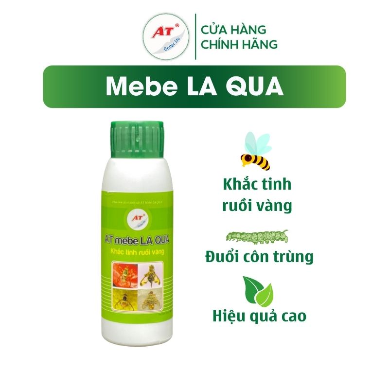 Thuốc đặc trị Ruồi vàng AT Mebe Laqua 100ml đậm đặc tiêu diệt và xua đuổi ruồi vàng, sâu xanh, sâu vẽ bùa, nhện đỏ