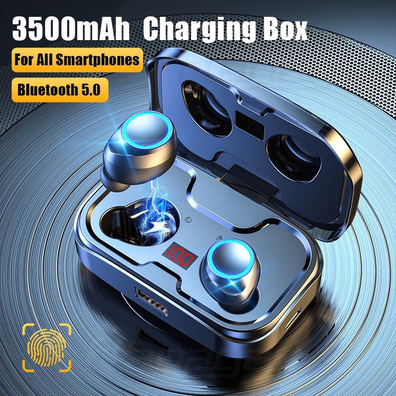 Tai Nghe Bluetooth 5.0 Không Dây Chống Nước Kèm Hộp Sạc 3500mah | BigBuy360 - bigbuy360.vn