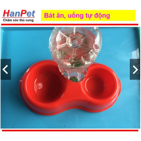 Bát nhựa đôi - Ăn, Uống tự động cấp nước (Ladiep 355)