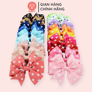 Kẹp Tóc Cho Bé Gái Ruy Băng Chấm Bi Pokadot Xinh Xắn Đáng Yêu - HAPY KT537