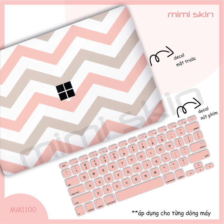 Sticker dán laptop Hoạ tiết hình học được cắt sẵn cho các loại laptop hiệu MIMISKIN
