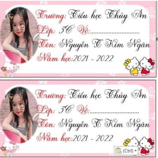Nhãn vở in tên lấy ngay