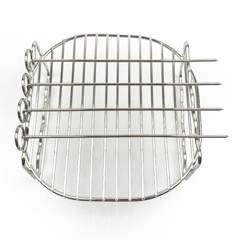 Vỉ Nướng BBQ Kiêm Giá Đỡ Nướng Hai Tầng Bằng Thép Không Gỉ