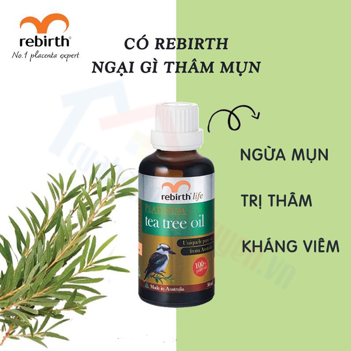 [CHÍNH HÃNG] Tinh dầu tràm trà Rebirth Úc chai lớn 50ml