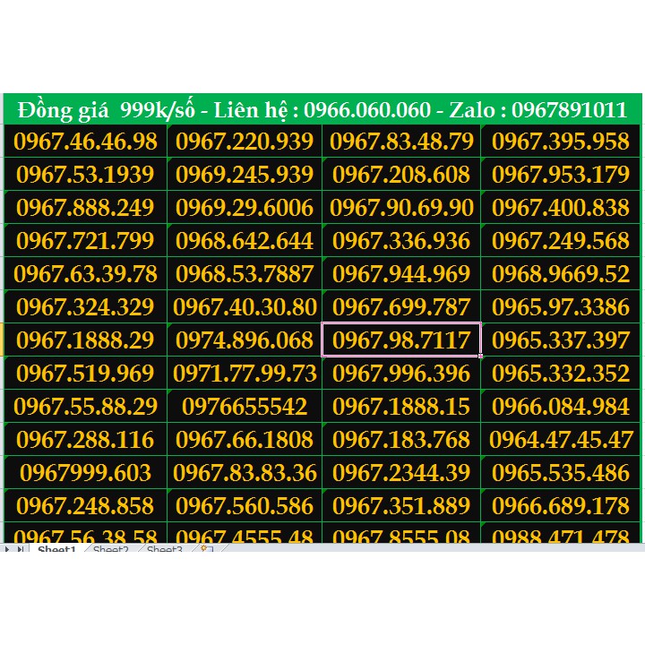 Bán sim số đẹp VIETTEL chính chủ nhiều dạng số, hợp phong thủy : 799, 688, 399, 788...