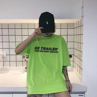 Áo tay lỡ GG TRAILER dáng rộng dưới 75kg unisex