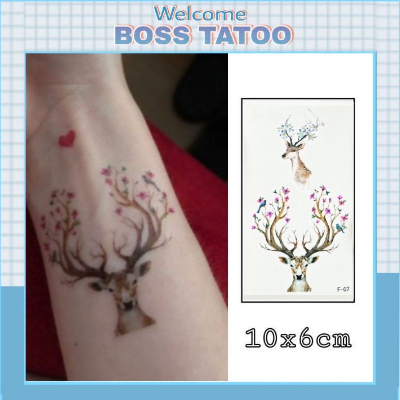 Hình xăm dán tatoo động vật f07