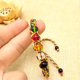 Vòng tay bện dây đính ngọc xinh xắn unisex