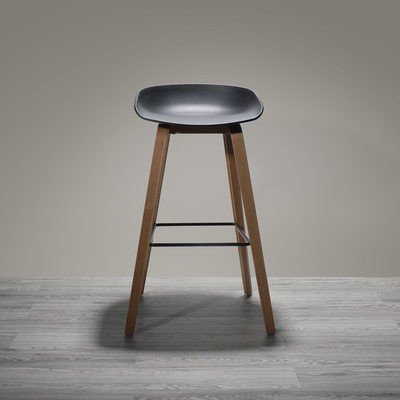 Nhà thiết kế cổ điển Bắc Âu Hale nhựa gỗ rắn cao chân ghế Bar Bar stool đơn giản hiện đại