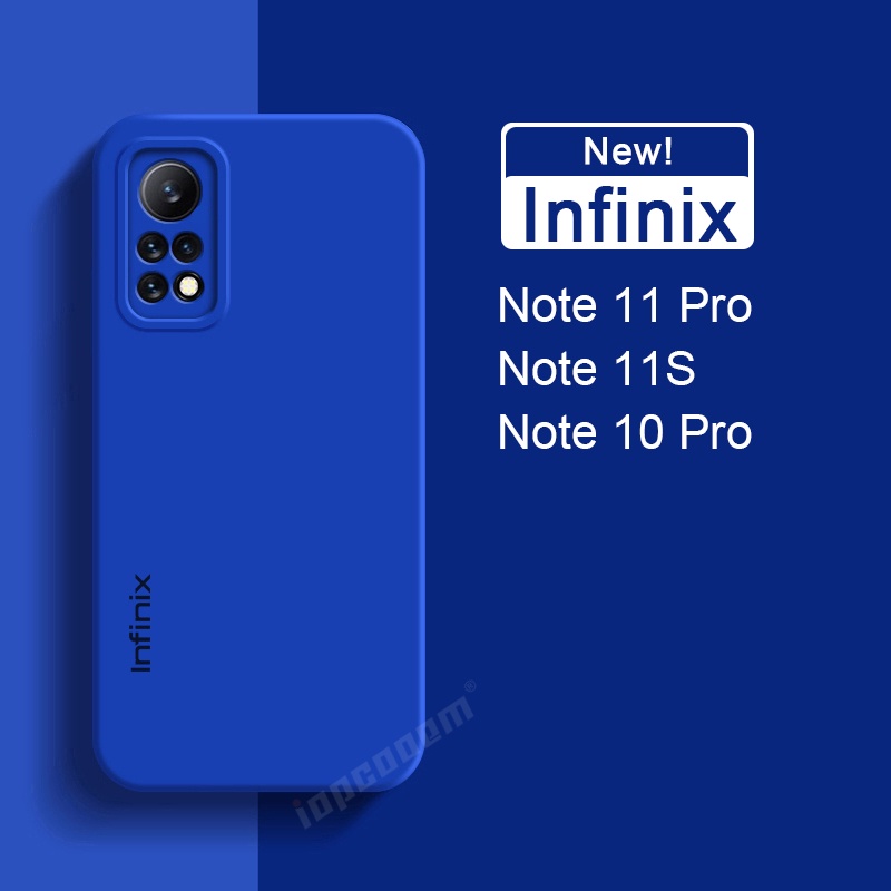 Solid Color Soft Camera Case Infinix Note 11 Pro 11S 10 Casing Original Liquid Silicone Cover