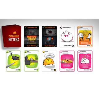 Bài mèo nổ cảm tử cơ bản Exploding Kittens (Đen)