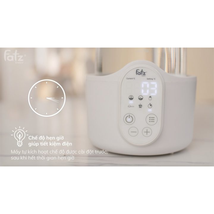 Máy đun và hâm nước pha sữa điện tử Fatzbaby Quick 8 FB3525TN Chức năng khử clo, Màn hình LED và nút cảm ứng Fatz baby