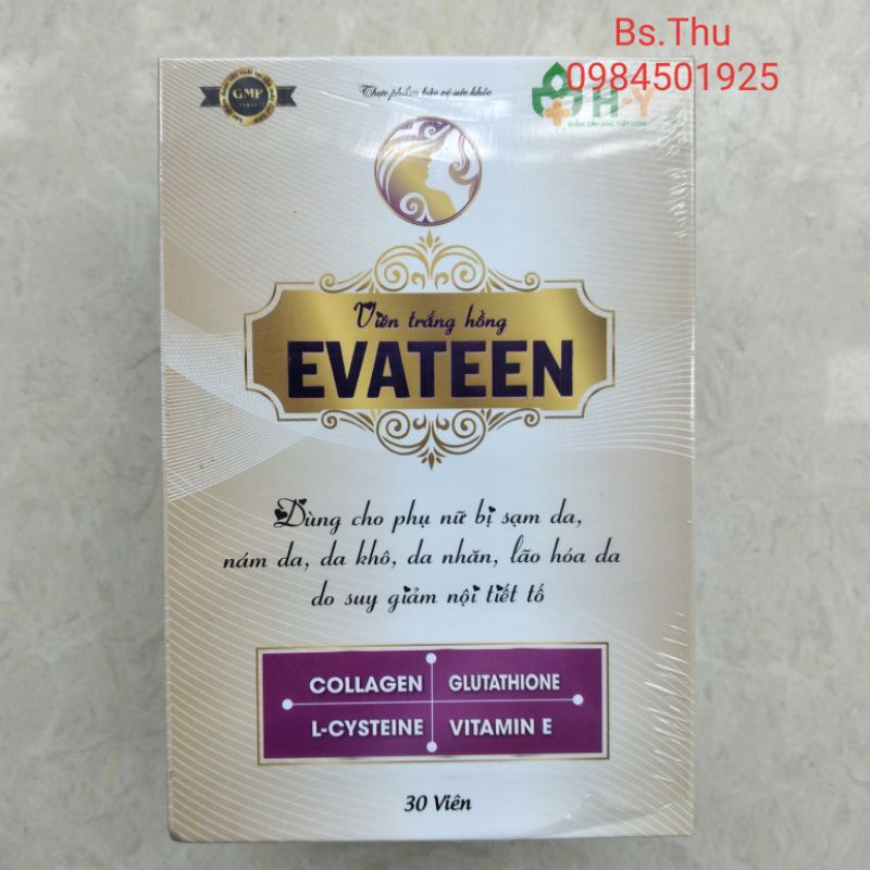 EVATEEN Viên trắng hồng Evateen giảm nám xạm da lọ 30 viên