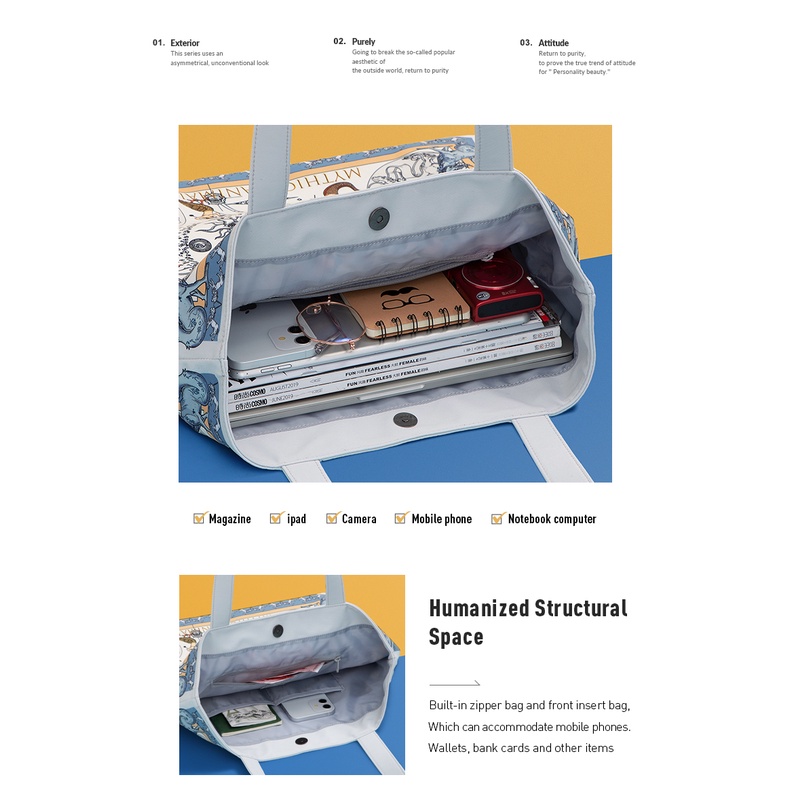 MAH Túi Tote Túi xách đeo vai kích cỡ lớn dành cho nữ