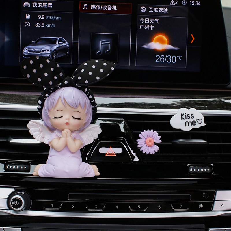 (Hàng Mới Về) Nước Hoa Trang Trí Xe Hơi Hình Cô Gái Dễ Thương