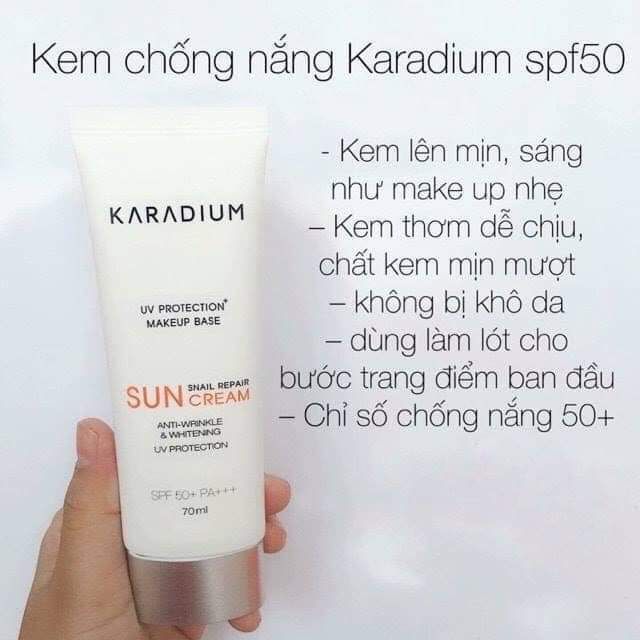 Kem chống nắng Karadium Sun Snail Repair Cream SPF50+ PA+++