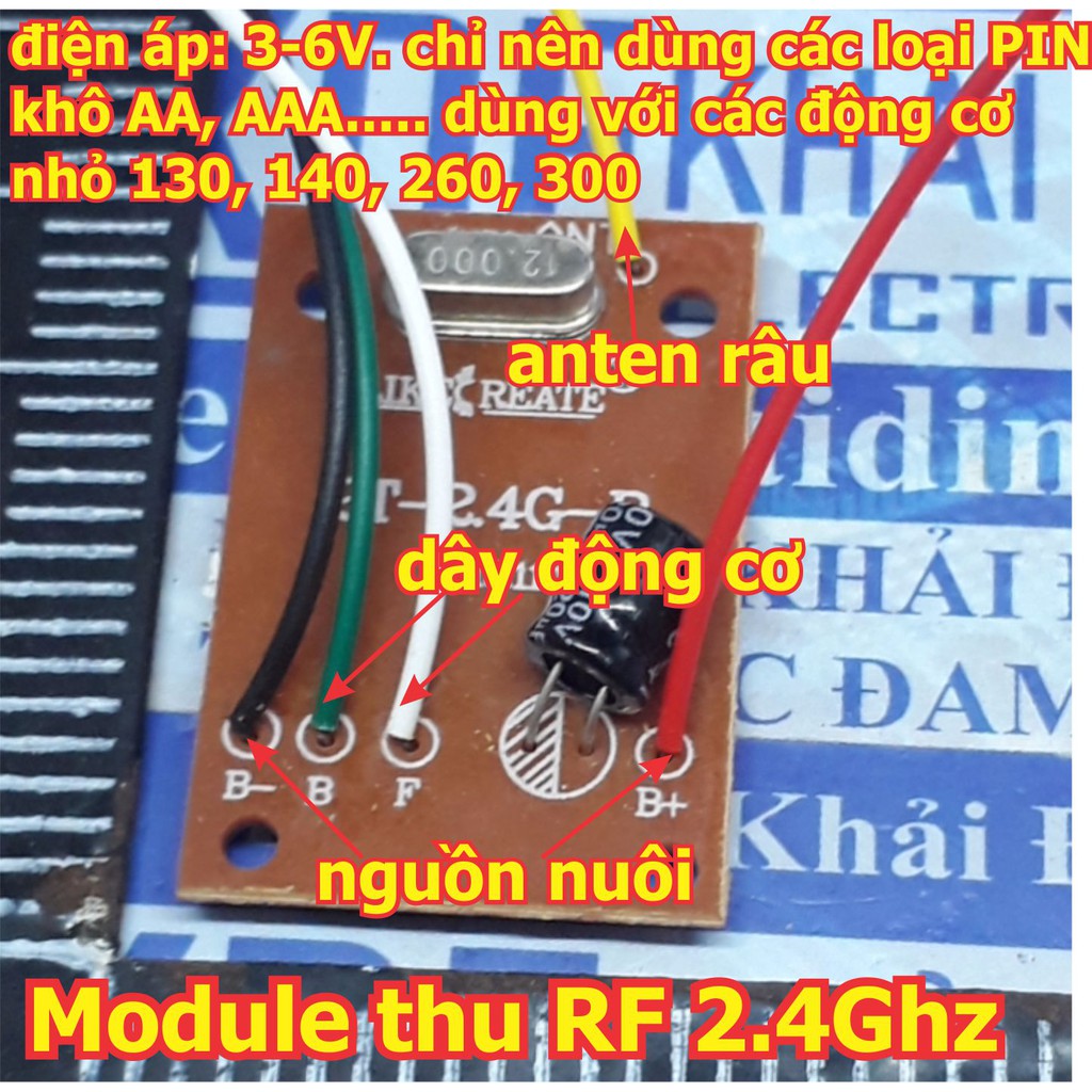 module thu và module phát 2.4Ghz dùng chế tàu, xe điều khiển từ xa kde5496