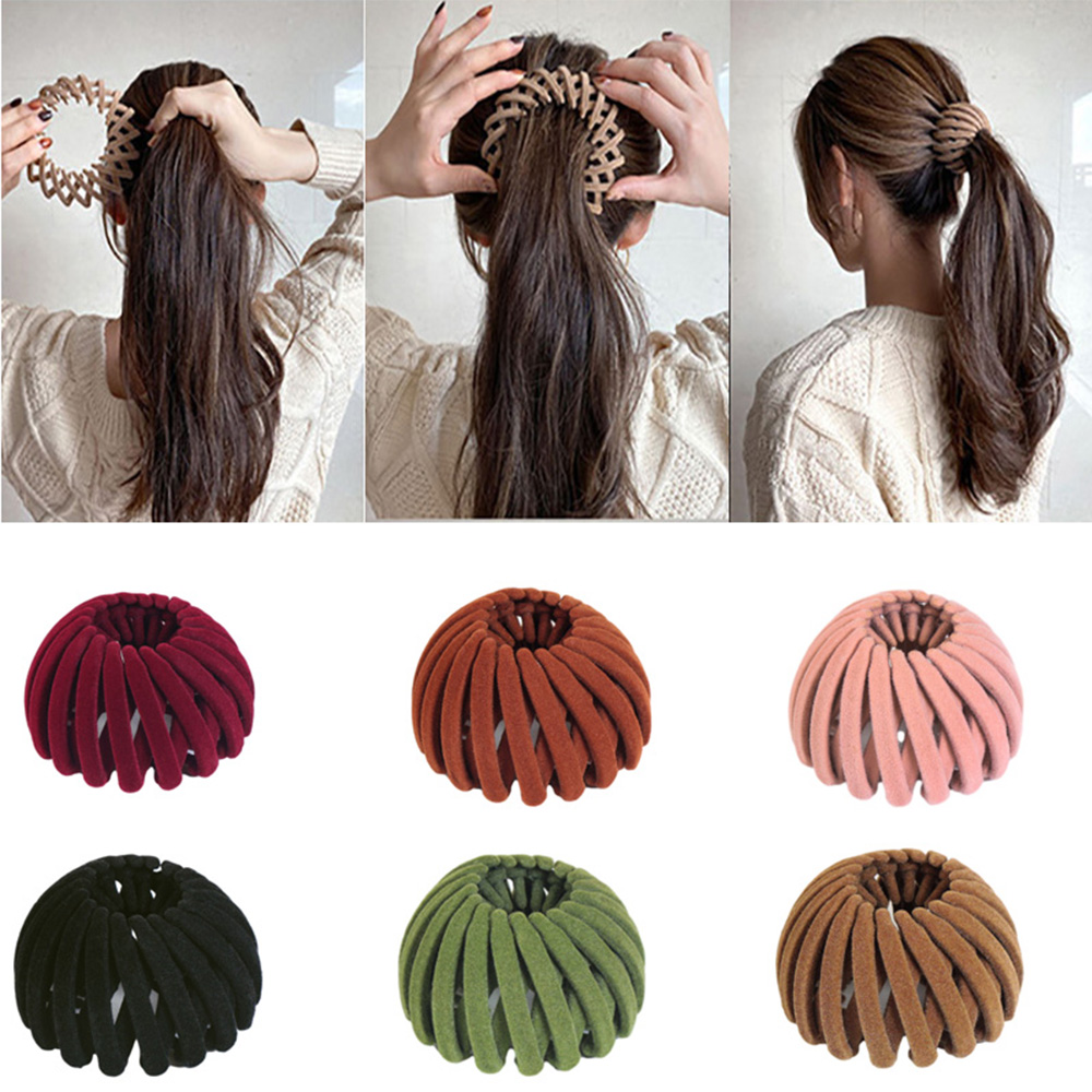 Kẹp Tóc Nhung Hình Tổ Chim Thiết Kế Thời Trang Cho Nữ