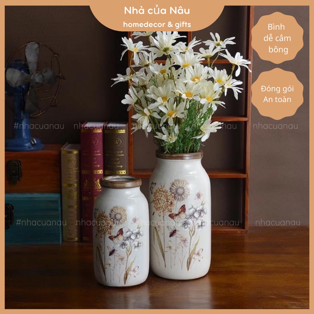 LỌ HOA cổ nhỏ phong cách Vintage retro cắm đào, Tuyết Mai ngày Tết, decor, Tặng Tân Gia Bình Bông thiết kế phong cách cổ