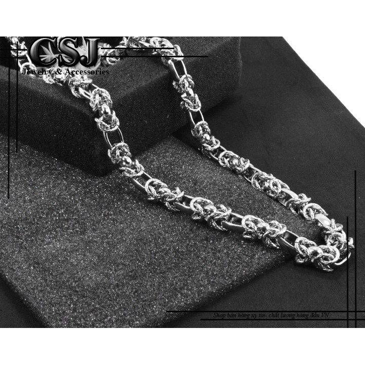 DÂY CHUYỀN INOX NAM CÁ TÍNH TO 8MM ĐẸP KHÔNG ĐEN