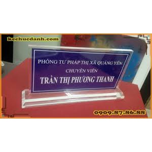 Biển chức danh để bàn, mica, 120x240mm ,đẹp bền