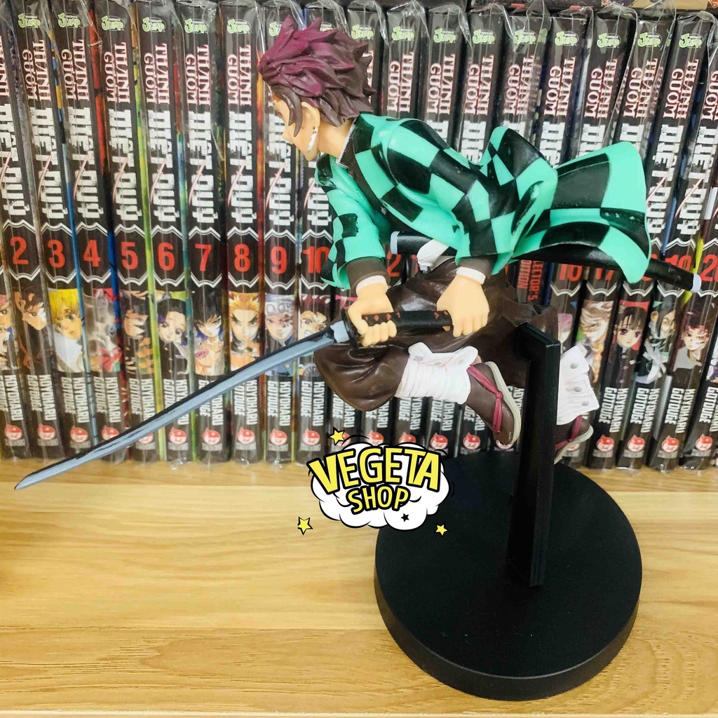 Mô hình Kimetsu No Yaiba - Mô hình thanh gươm diệt quỷ - Kamado Tanjiro tư thế vung kiếm chiến đấu - Tanjirou - Cao 18cm