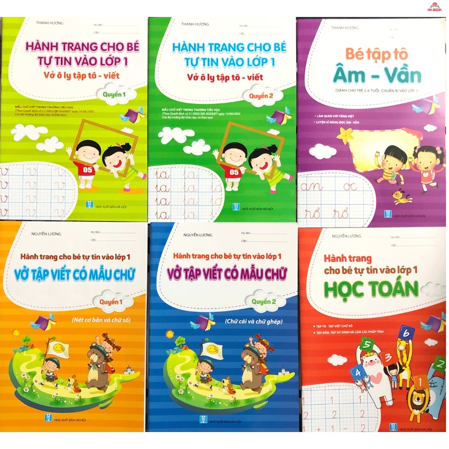 Sách - combo 6 cuốn Tập tô chữ số và Học toán cho bé chuẩn bị vào lớp 1 (6 cuốn)