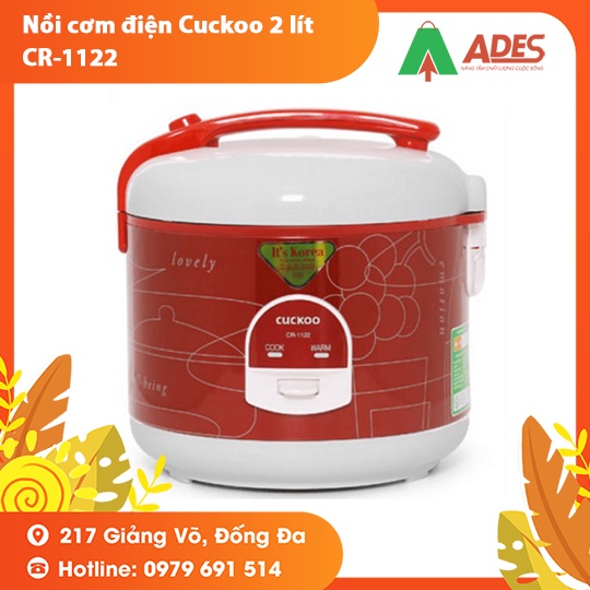 [Mã 154ELSALE2 giảm 7% đơn 300K] Nồi cơm điện Cuckoo 2 lít CR-1122 4-6 người ăn - BH Chính hãng 24 tháng