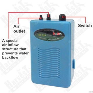 Sủi oxy Sobo SB-980 chạy pin
