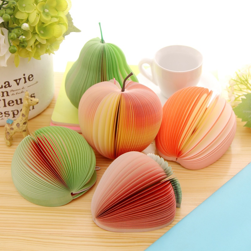 Giấy Note Ghi Chú Hình Trái Cây Tròn Đẹp Mắt Cho Học Sinh/Văn Phòng