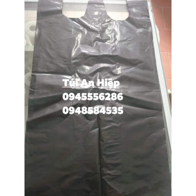 Túi nilon đen dày, bóng, đẹp, nhiều size (1kg)| Thick plastic garbage bag (1kg)