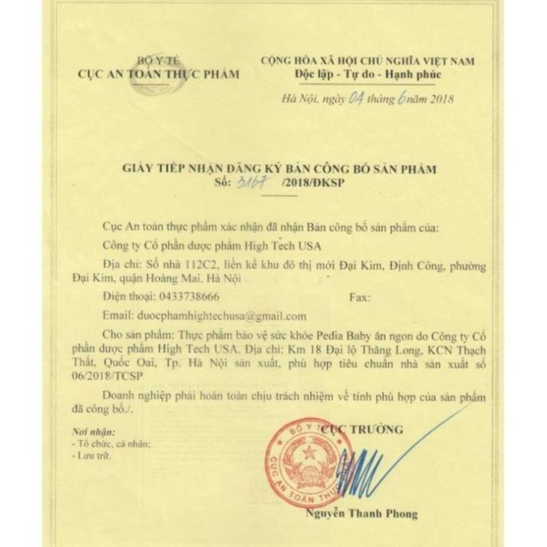 Siro Pediababy Kid - hỗ trợ tiêu hóa cho bé ăn ngon ngủ tốt - tăng cường đề kháng - Hộp 20 ống - PEDIA BABY SGP