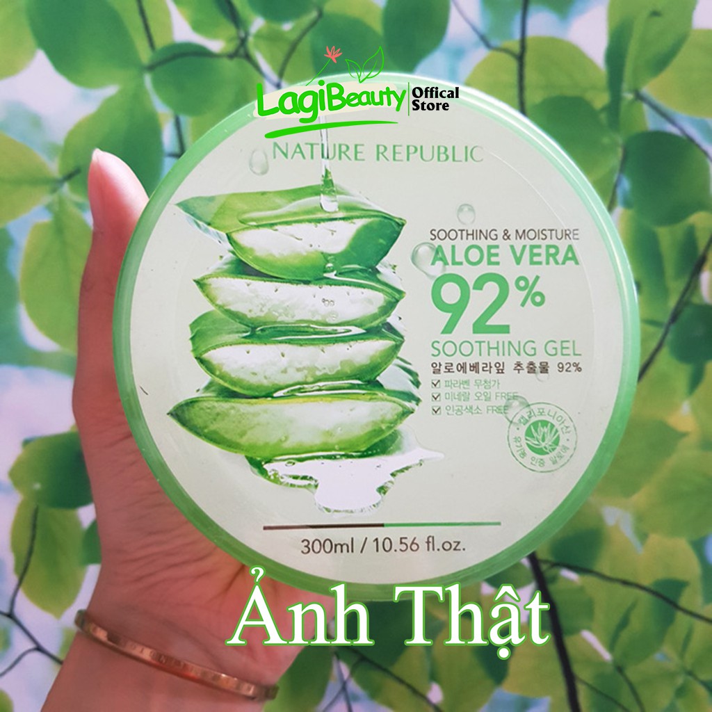 [Free Ship – Dùng Là Mê] Gel Lô Hội Dưỡng Đa Năng NATURE REPUBLIC, Gel Nha Đam, Cân Bằng Ẩm, Dưỡng Da, Dùng Là Thích