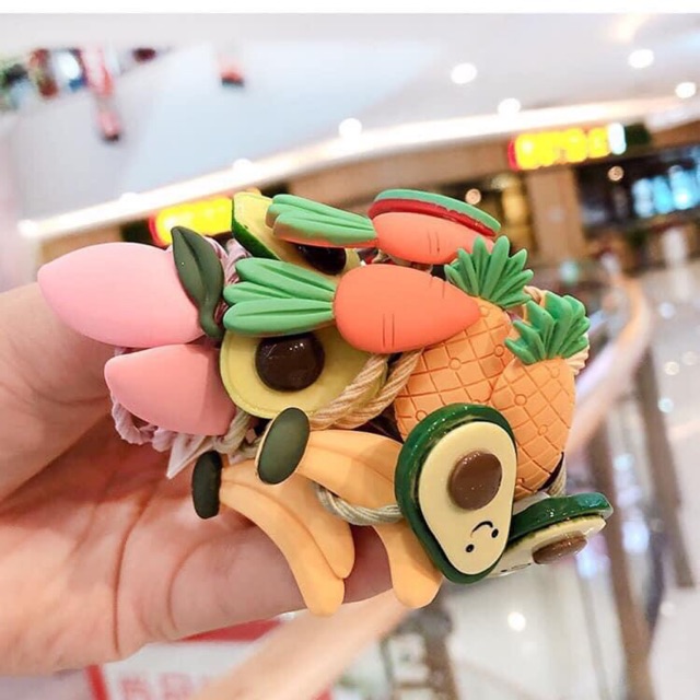 Set dây cột tóc hoa quả cho bé gái