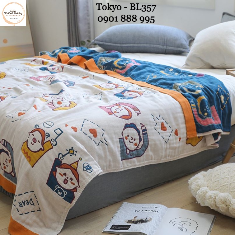 [THANH LÝ GẤP] S01_Chăn Xô Organic Cotton Dòng Cao Cấp