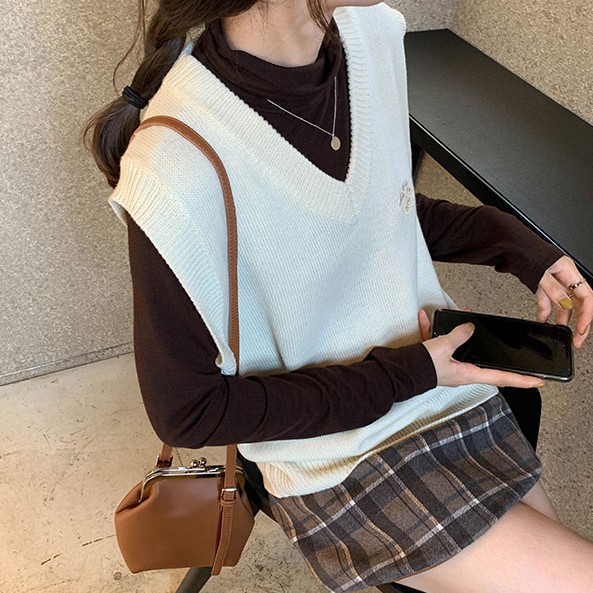  Áo sweater không tay dáng rộng thêu họa tiết trẻ trung hợp thời trang 31459 | BigBuy360 - bigbuy360.vn