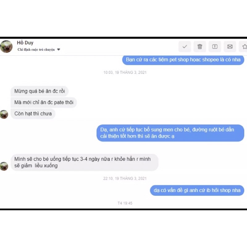 Men Vi Sinh Lợi Khuẩn Hỗ Trợ Tiêu Hoá, Giảm Hôi Phân, Hôi Miệng Ở Chó Mèo