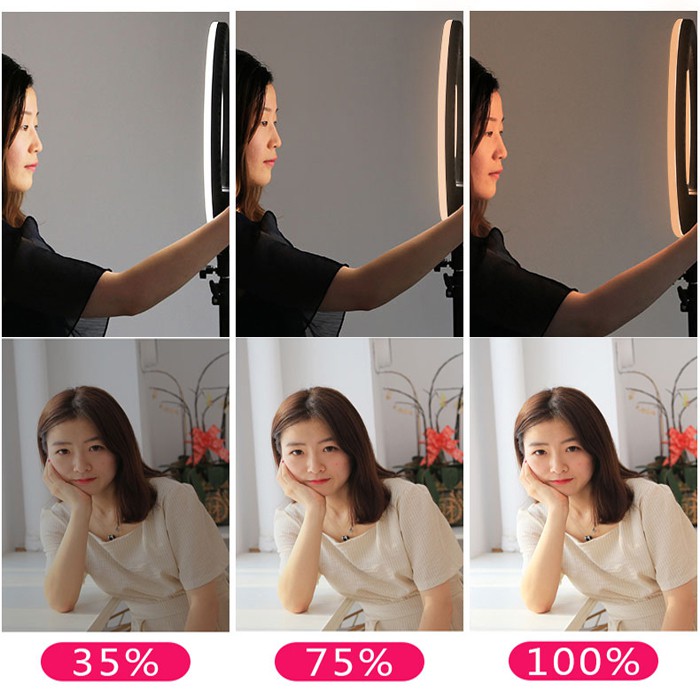 ĐÈN LIVESTREAM CHỤP HÌNH SẢN PHẨM QUAY VIDEO,TIKTOK, BIGO, KẸP 3 ĐIỆN THOẠI 54CM