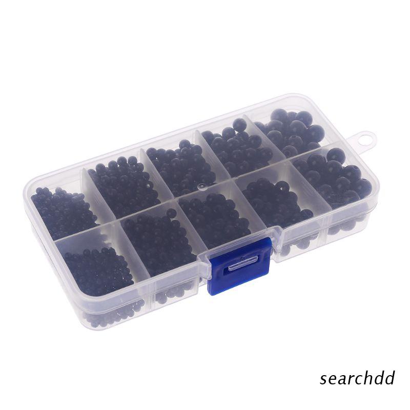 Bộ 1380 Hạt Nhựa Đen Đính Mắt Gấu Bông 3mm/4mm/5mm/6mm/8mm