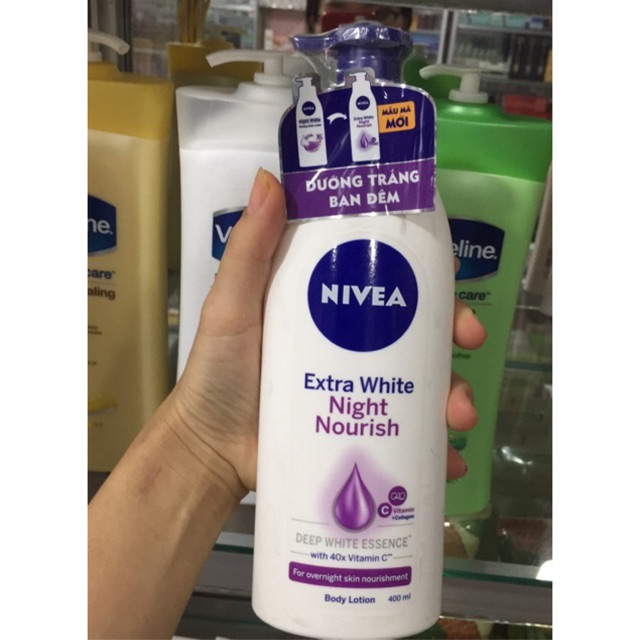 Sữa dưỡng thể săn da Nivea Night White